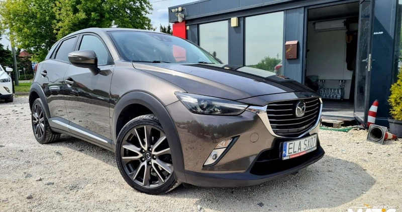 Mazda CX-3 cena 59900 przebieg: 209000, rok produkcji 2016 z Łowicz małe 781